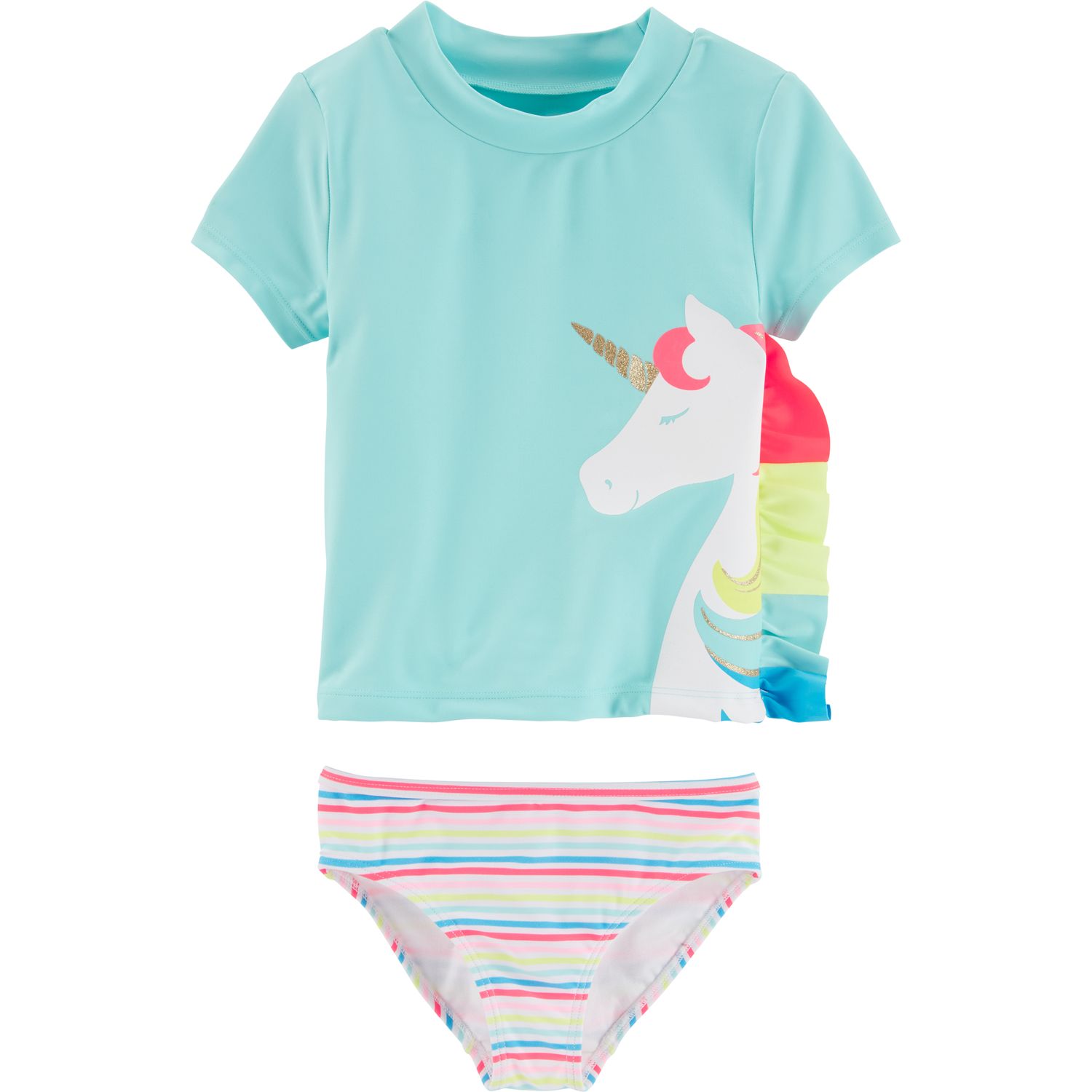 unicorn rash guard swimsuit