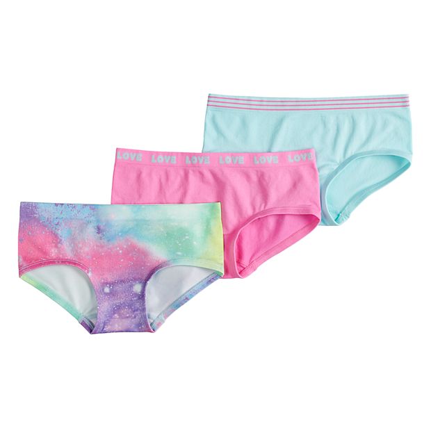 Girls 7-16 Mush 3-pack Seamless Hipster Panties