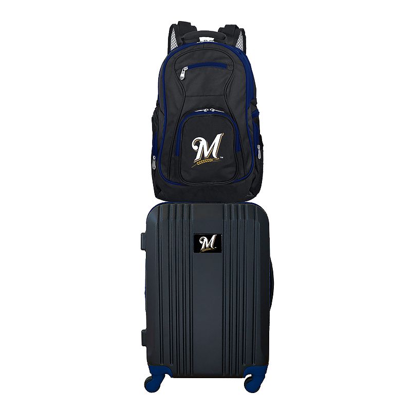Milwaukee Brewers Wheeled Carry-On Luggage & Backpack Set, Oxford
