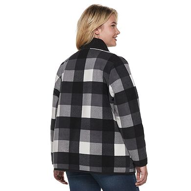 Plus Size Sonoma Goods For Life® Supersoft Fleece Sherpa Cardigan