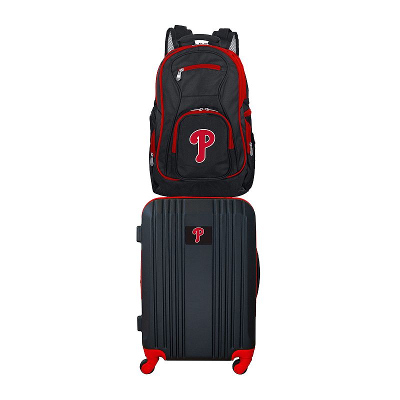 Philadelphia Phillies Wheeled Carry-On Luggage & Backpack Set, Oxford