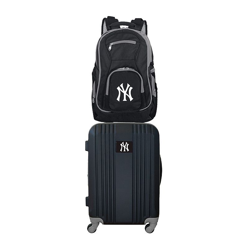 New York Yankees Wheeled Carry-On Luggage & Backpack Set, Oxford