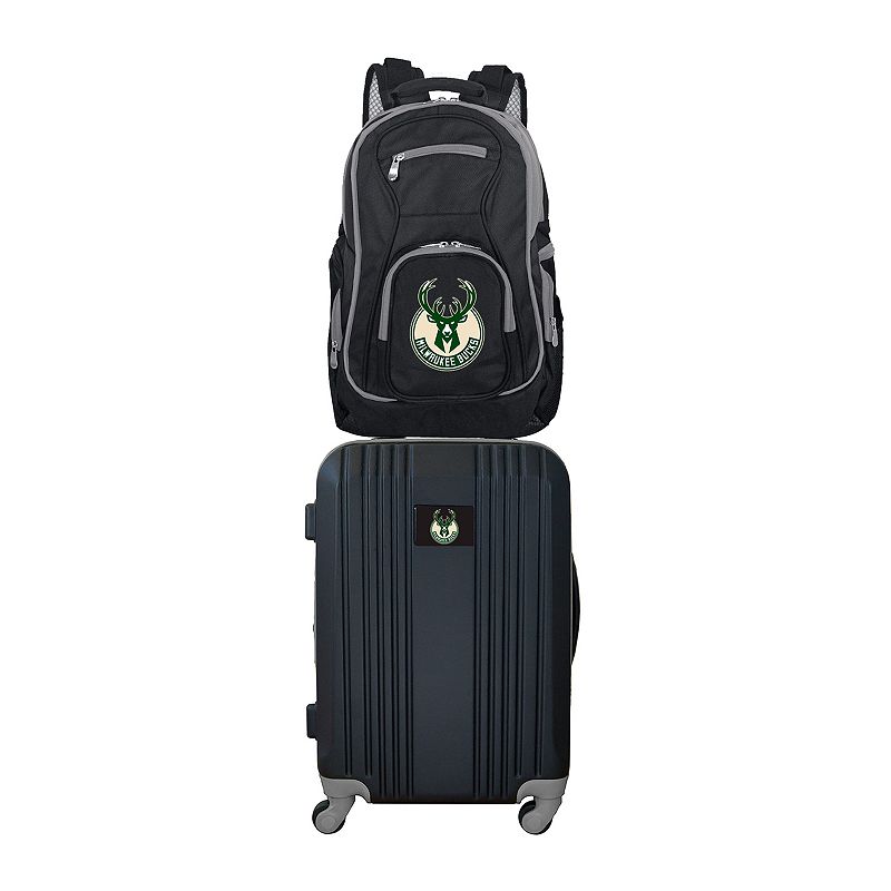 Milwaukee Bucks Wheeled Carry-On Luggage & Backpack Set, Oxford