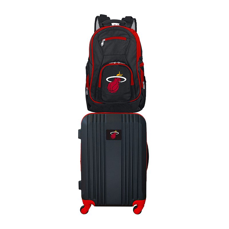 Miami Heat Wheeled Carry-On Luggage & Backpack Set, Oxford