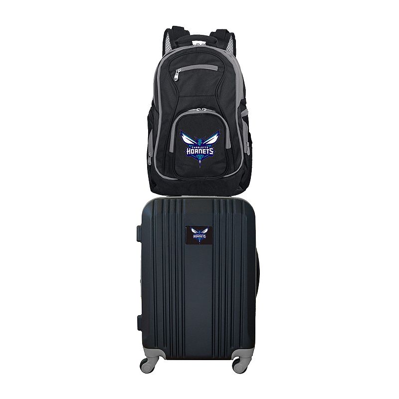 Charlotte Hornets Wheeled Carry-On Luggage & Backpack Set, Oxford