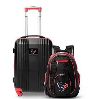 Houston Texas Premium 2 pc Backpack and Carry-On Spinner Luggage Set