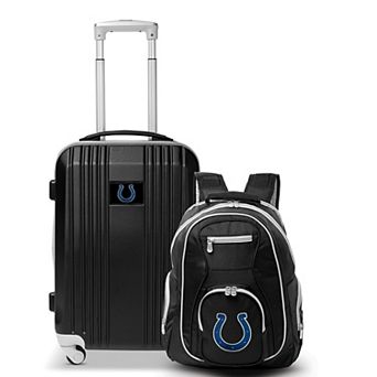 Indianapolis Colts Premium 2 pc Backpack and Carry-On Spinner Luggage Set