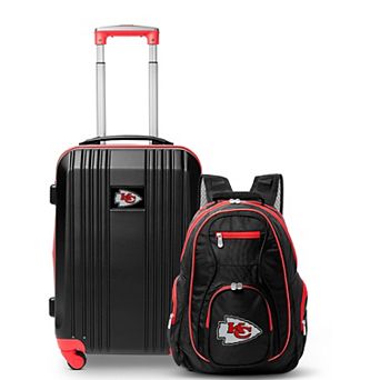 Kansas City Chiefs Premium 2 pc Backpack and Carry-On Spinner Luggage Set