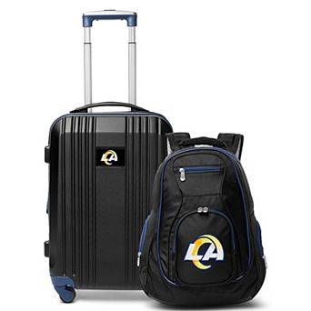 Los Angeles Rams Premium 2 pc Backpack and Carry-On Spinner Luggage Set