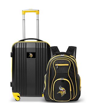 Minnesota Vikings Premium 2 pc Backpack and Carry-On Spinner Luggage Set