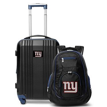 New York Giants Premium 2 pc Backpack and Carry-On Spinner Luggage Set