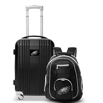 Philadelphia Eagles Premium 2 pc Backpack and Carry-On Spinner Luggage Set