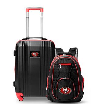 San Francisco 49ers Premium 2 pc Backpack and Carry-On Spinner Luggage Set