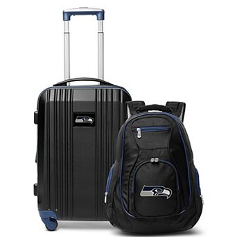 Seatttle Seahawks Premium 2 pc Backpack and Carry-On Spinner Luggage Set