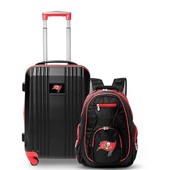 Tampa Bay Buccaneers Premium 2 pc Backpack and Carry-On Spinner Luggage Set