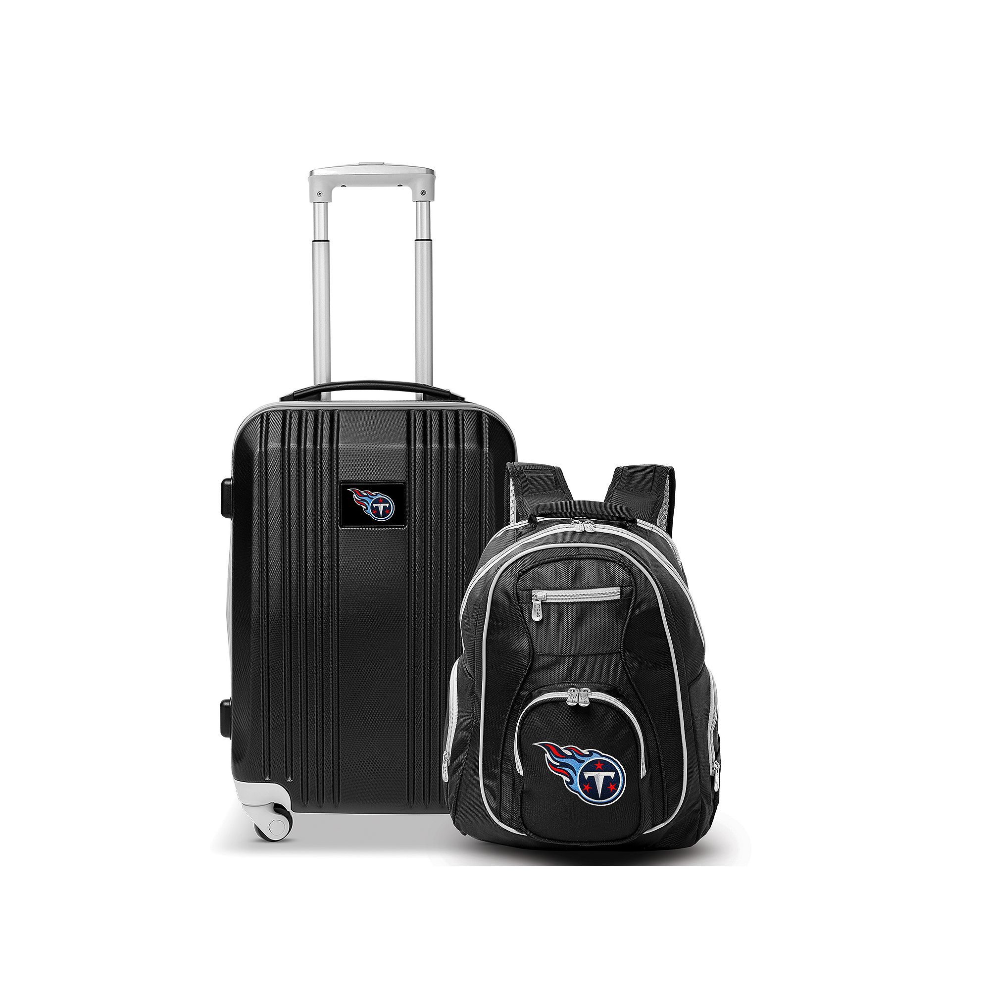 Tennessee Titans Premium 2-Piece Backpack and Carry-On Spinner Luggage Set,