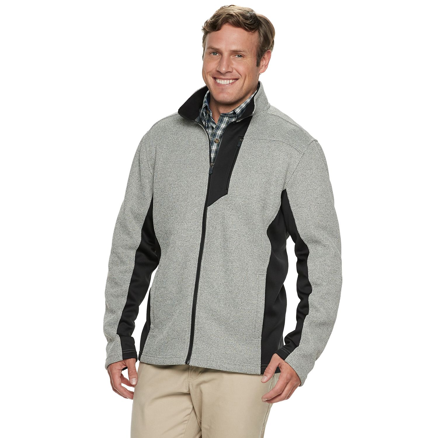 men's color block puffer jacket