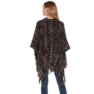 Women's Apt. 9® Slubby Fringed Boucle Ruana