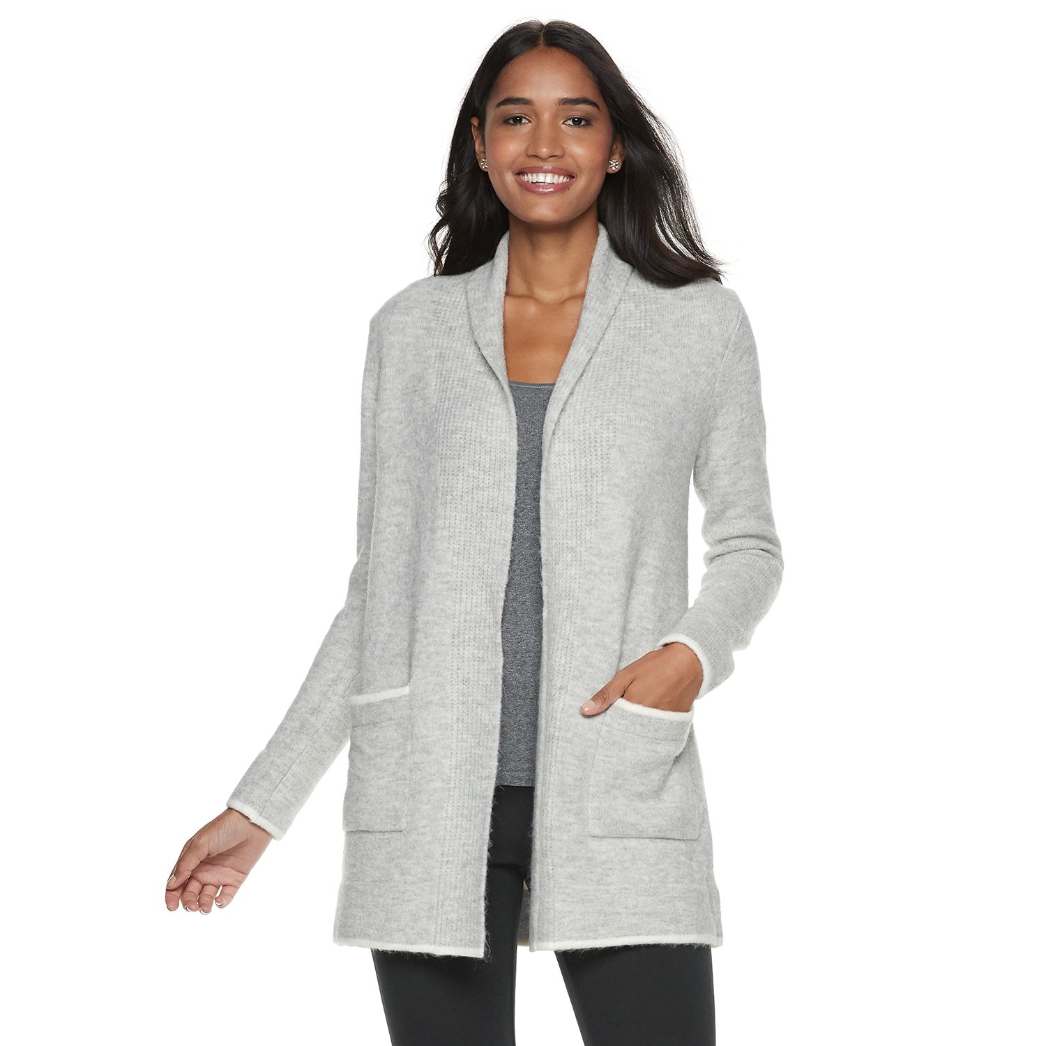 kohls womens long cardigans