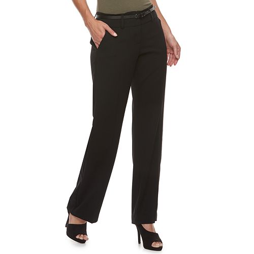 Petite Apt. 9® Belted Mid-Rise Trouser Pants