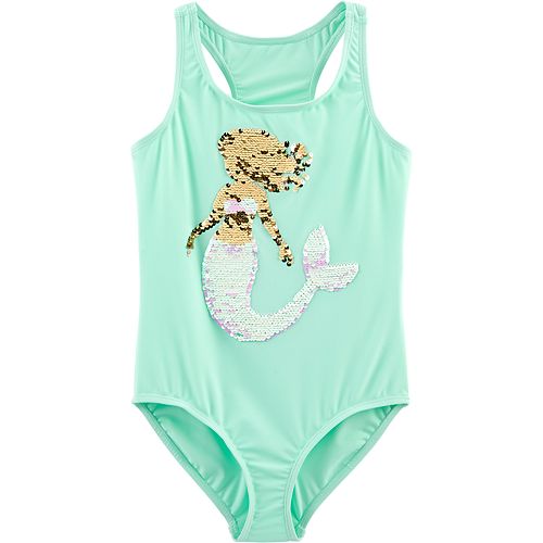 Girls 4-14 OshKosh B'gosh® Mermaid Flip Sequins One-Piece Swimsuit