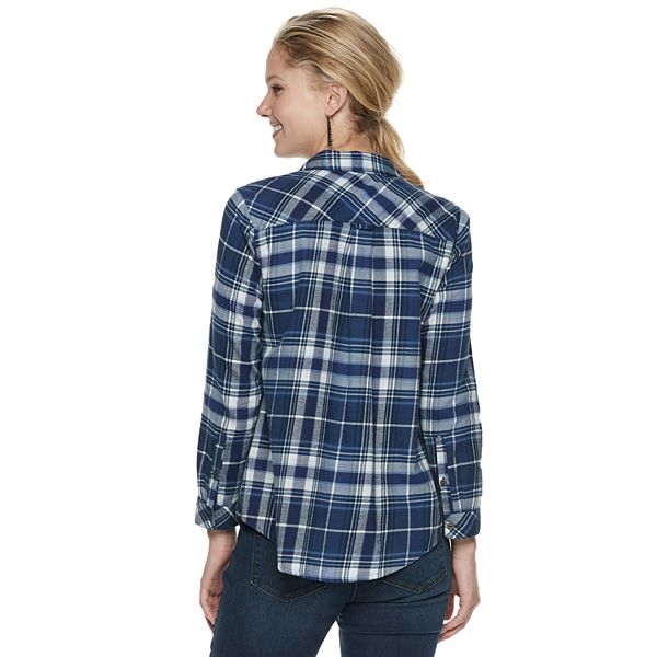 Petite SONOMA Goods for Life™ Essential Supersoft Flannel Shirt