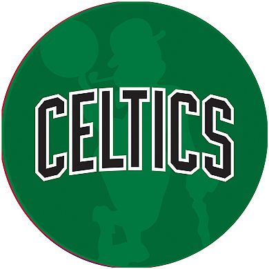 Boston Celtics Padded Ribbed Black Bar Stool