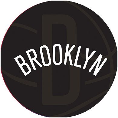 Brooklyn Nets Padded Ribbed Black Bar Stool