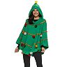 Women's Hooded Holiday Poncho
