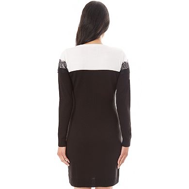 Women's Apt. 9® Lace Accent Sweaterdress