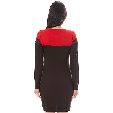 Women's Apt. 9® Lace Accent Sweaterdress