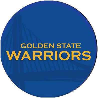Golden State Warriors Padded Ribbed Black Bar Stool