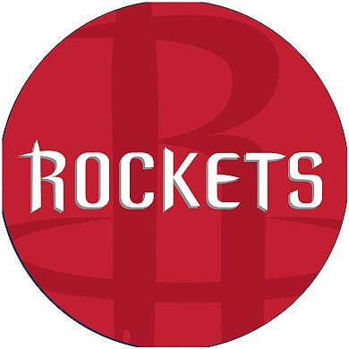 Houston Rockets Padded Ribbed Black Bar Stool