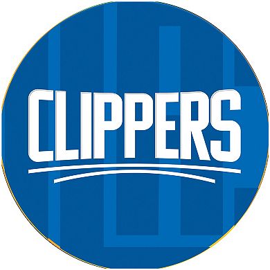 Los Angeles Clippers Padded Ribbed Black Bar Stool