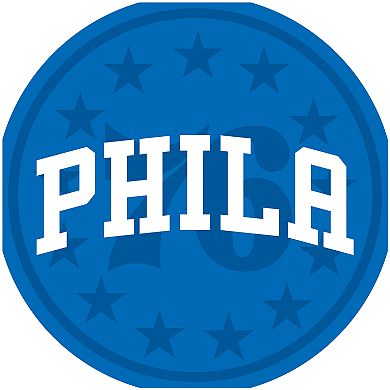 Philadelphia 76ers Padded Ribbed Black Bar Stool