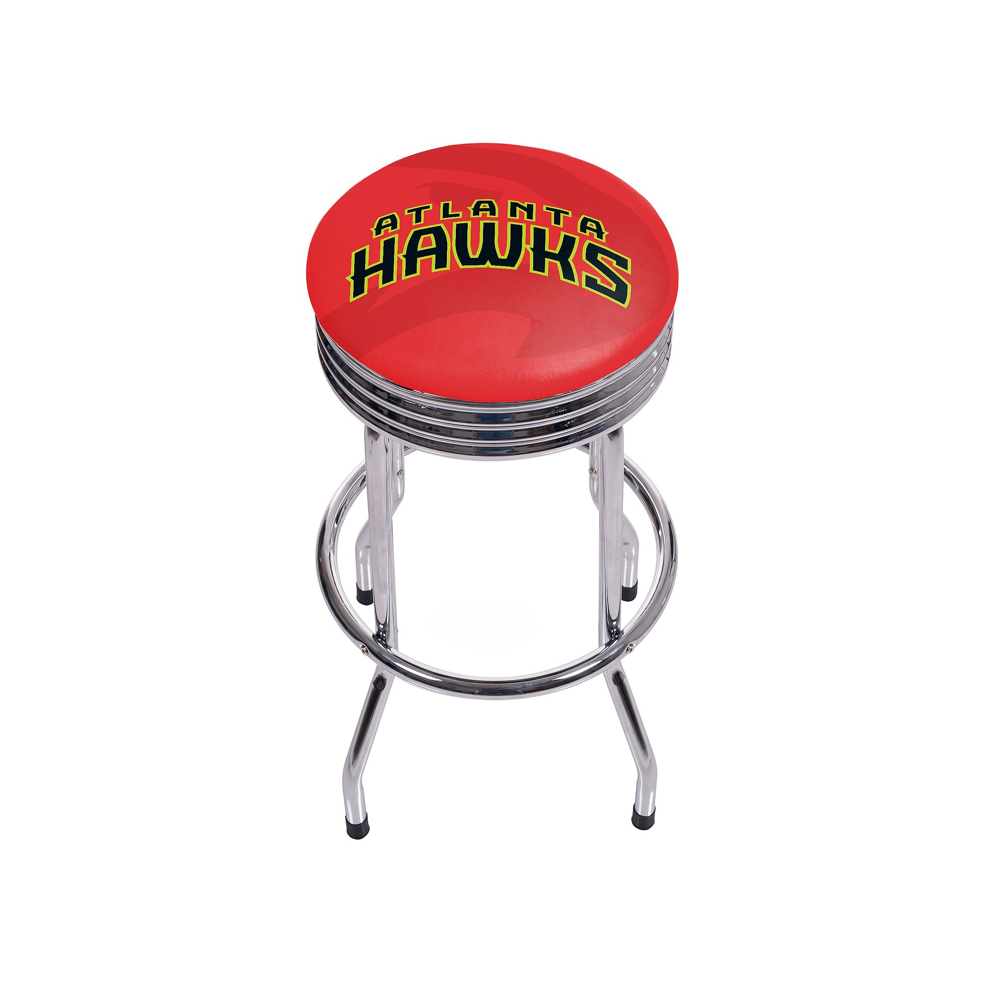 Atlanta Hawks Padded Ribbed Bar Stool, Red