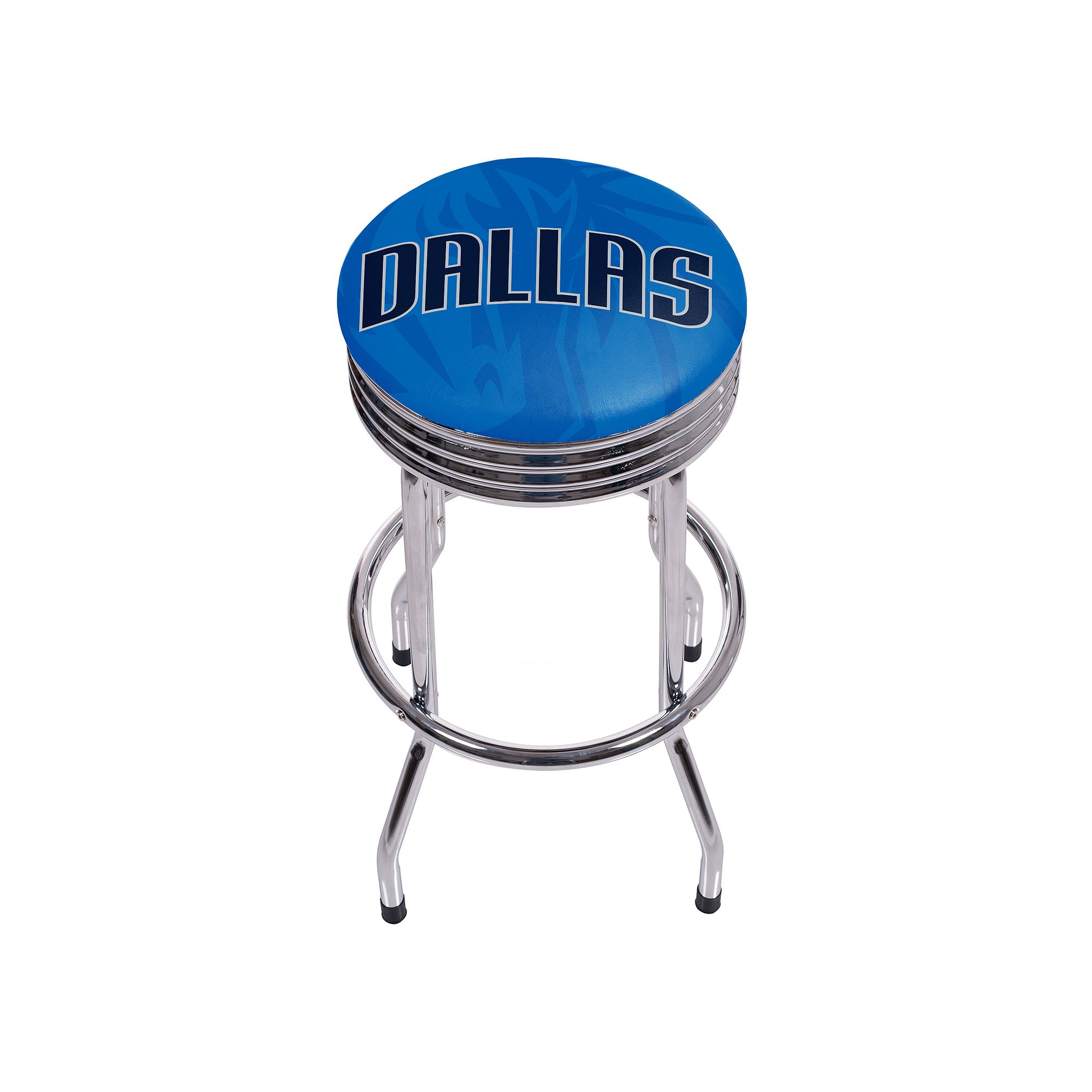 Dallas Mavericks Padded Ribbed Bar Stool, Blue