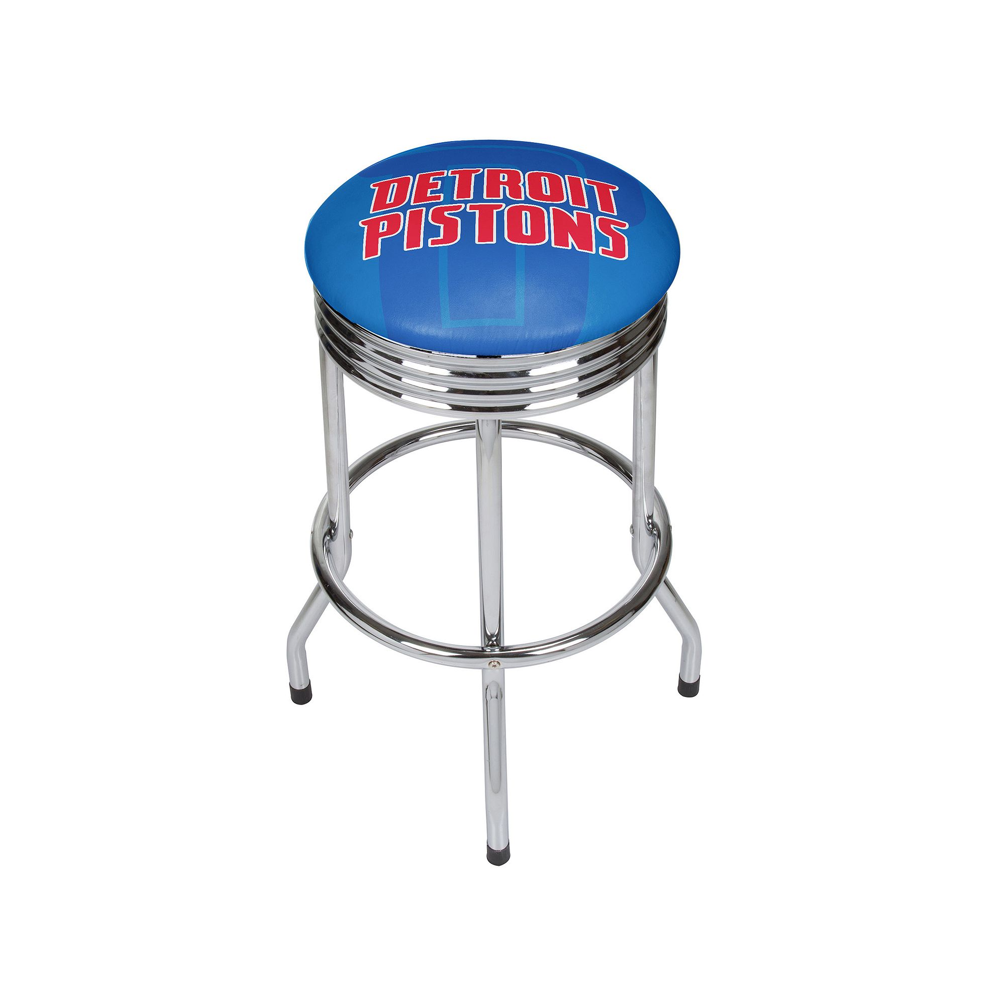 Detroit Pistons Padded Ribbed Bar Stool, Pis Blue