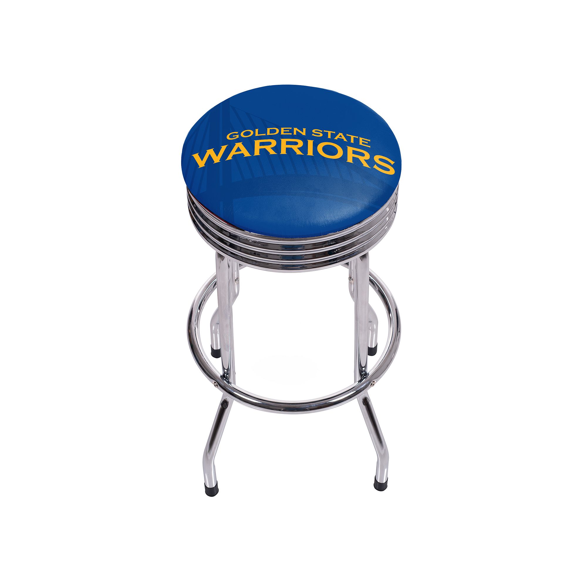 Golden State Warriors Padded Ribbed Bar Stool, Blue
