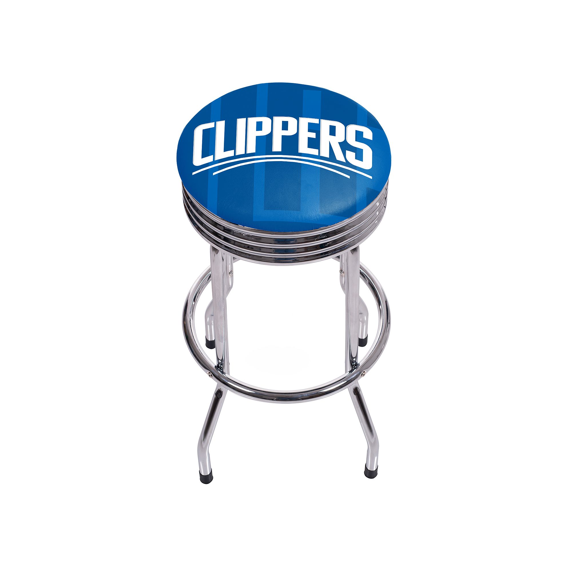 Los Angeles Clippers Padded Ribbed Bar Stool, Blue