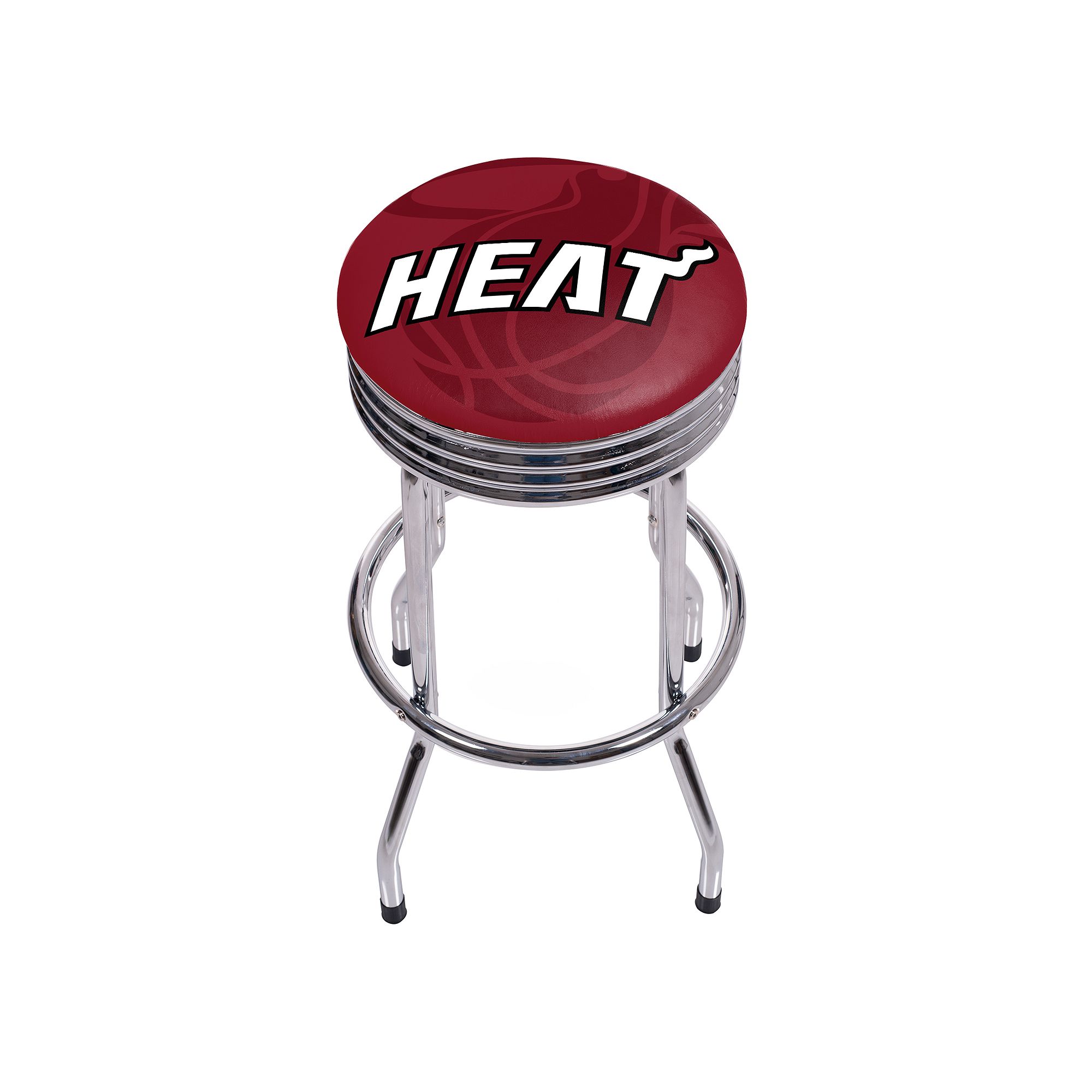 Miami Heat Padded Ribbed Bar Stool, Red
