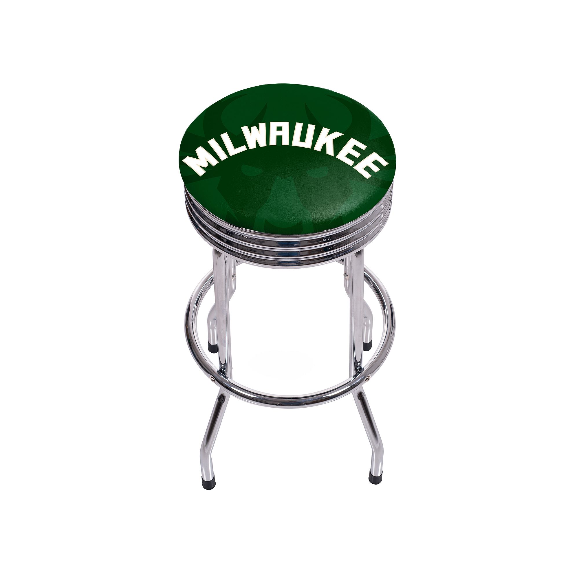 Milwaukee Bucks Padded Ribbed Bar Stool, Green