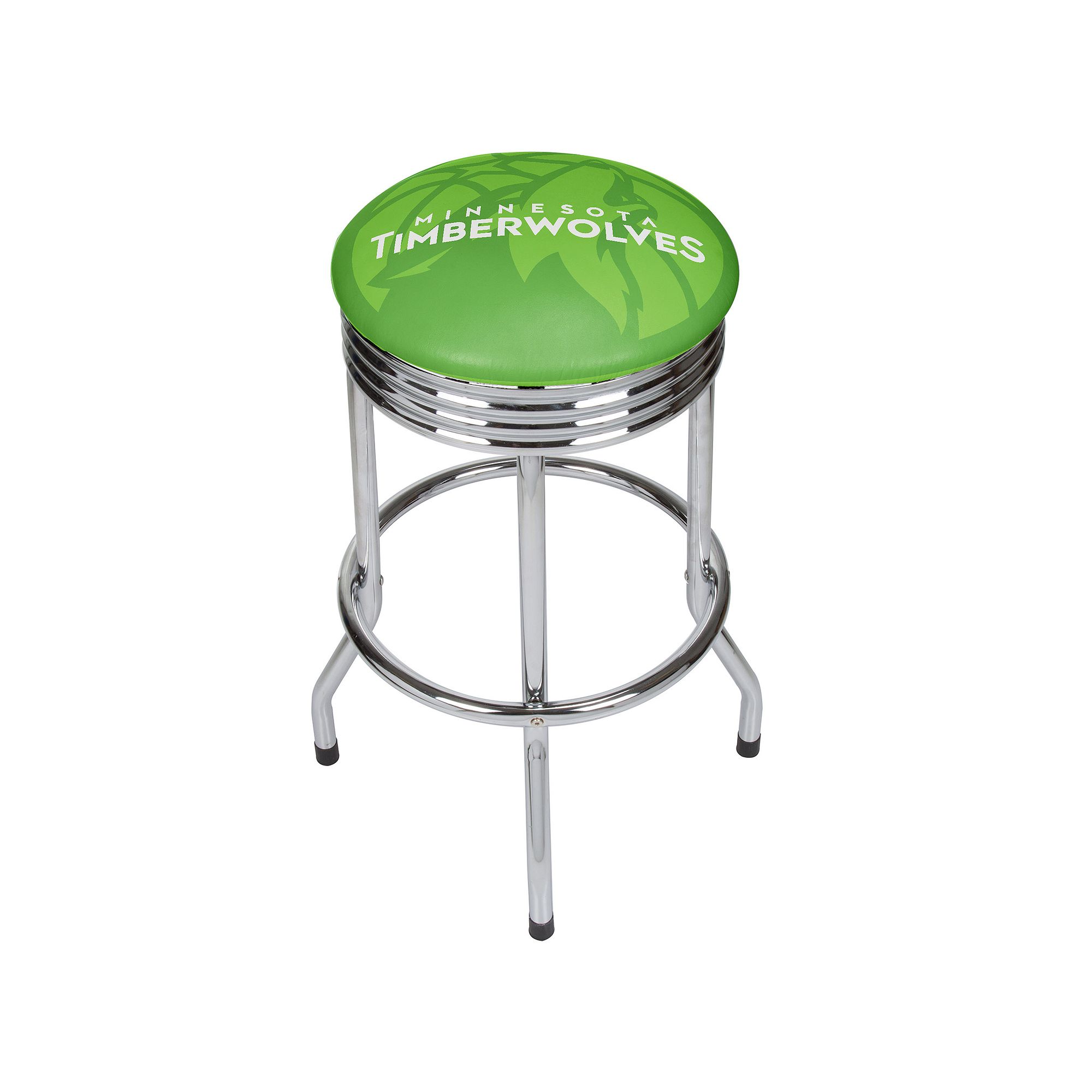 Minnesota Timberwolves Padded Ribbed Bar Stool, Green