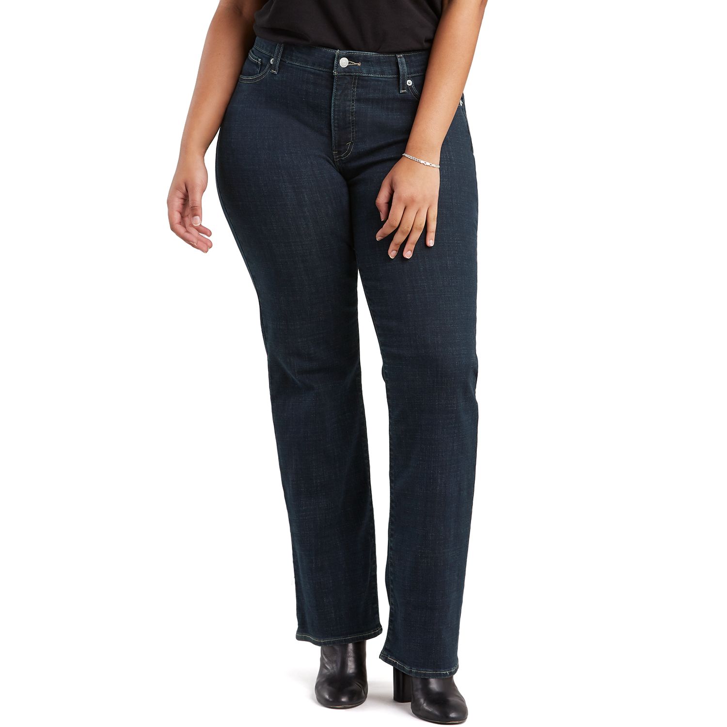 levi's women's plus size 414 classic straight jeans