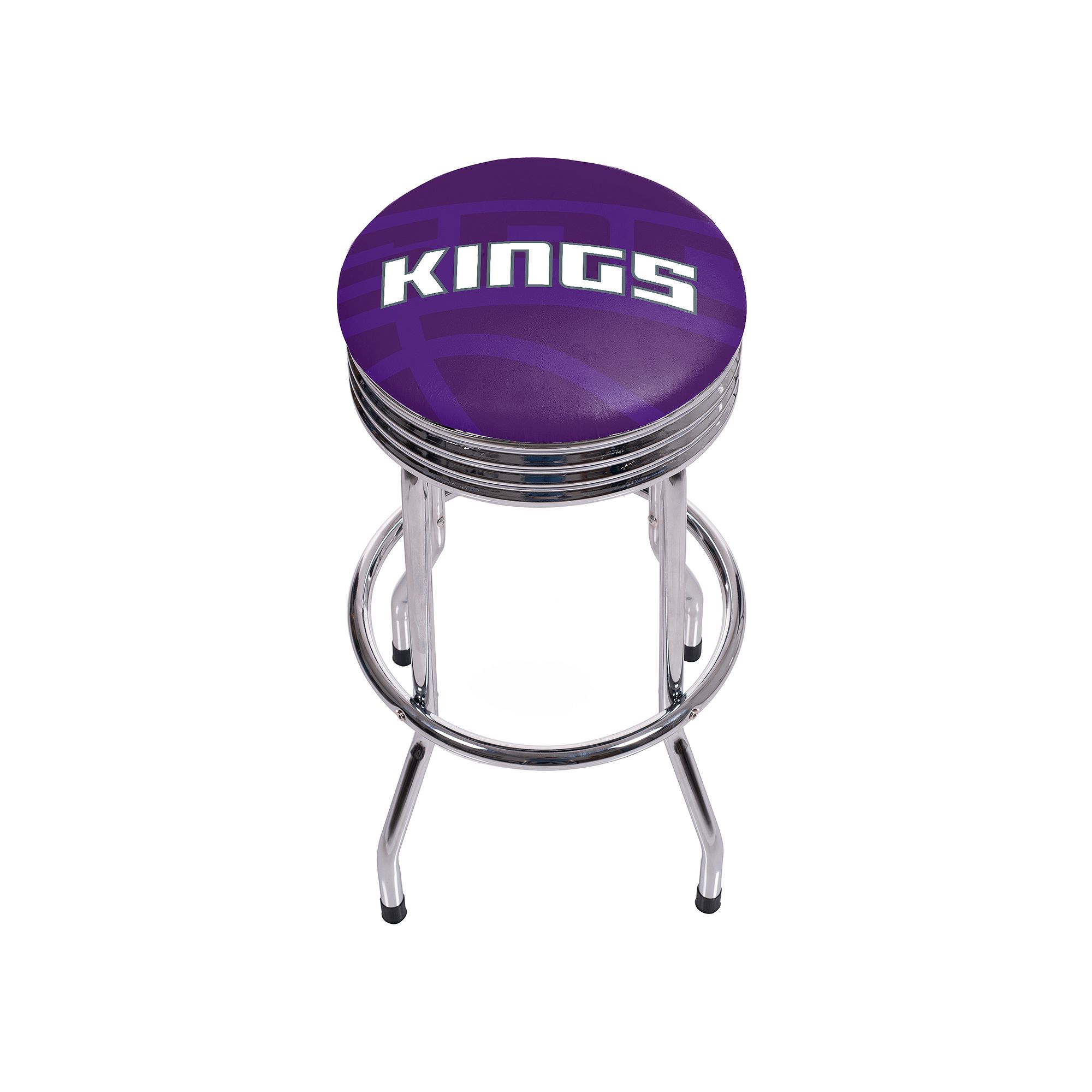 Sacramento Kings Padded Ribbed Bar Stool, Kng Purple