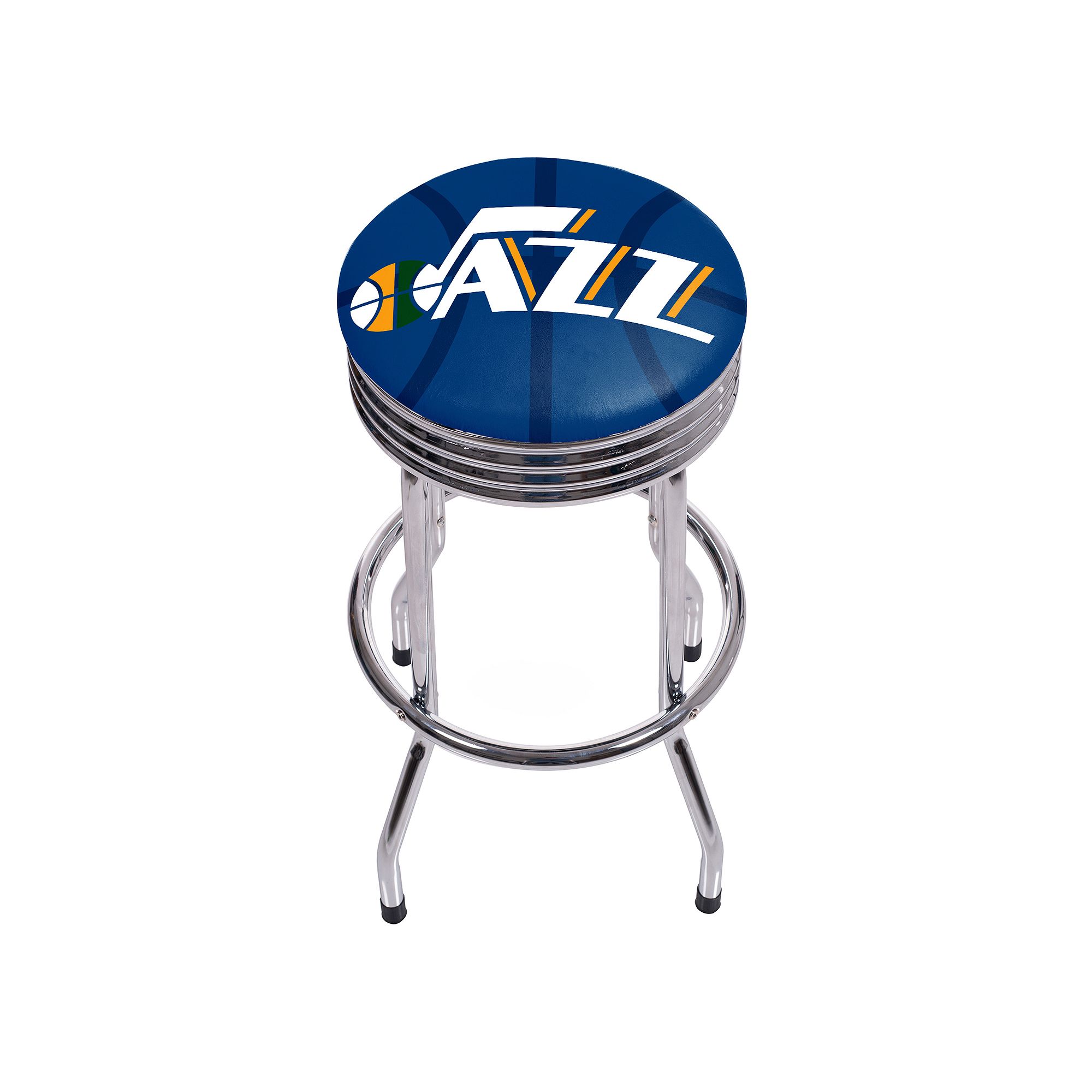 Utah Jazz Padded Ribbed Bar Stool, Jaz Blue