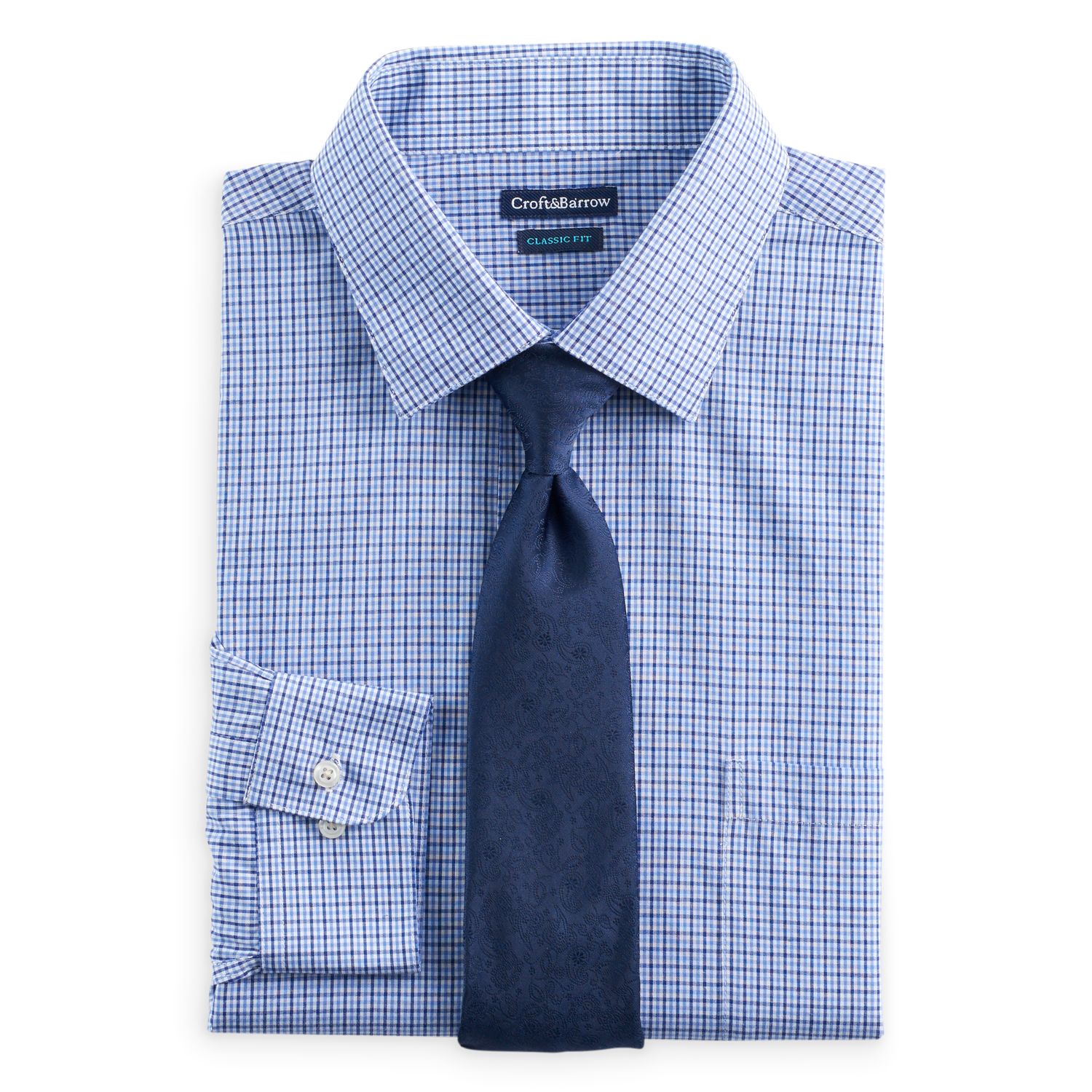 striped dress shirt with tie