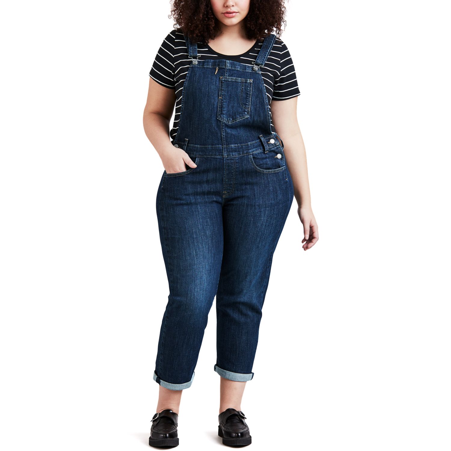 plus size levi overalls