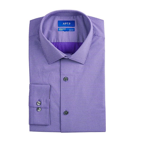 Chemise Homme Apt. 9 Rose - Slim Fit Stretch - Taille 15.5 34/35 - Neuf Avec étiquettes