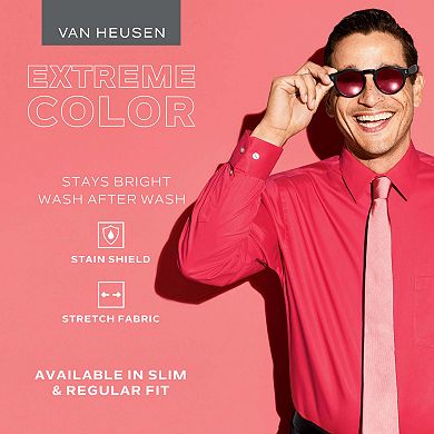 Men's Van Heusen Extreme Color Endurance Regular-Fit Dress Shirt